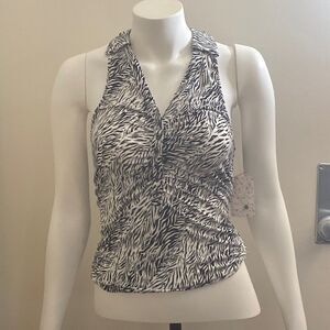 NWT Free People zebra striped racerback tank top